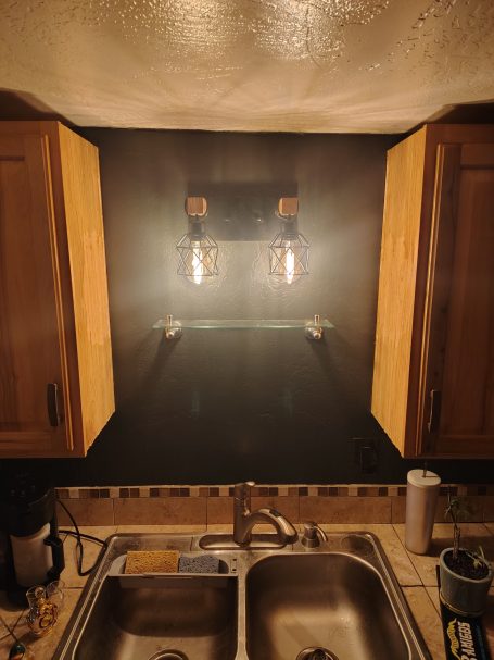 Bathroom vanity and lighting